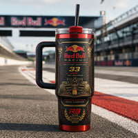 Circuit Crest - RB 33 Black and Gold Racing Tumbler