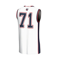 Liberty Flames Basketball Jersey, White Fashion Lightweight Sportswear Jersey Shirt, Sleeveless Athletic Tank Jersey, Casual Gift for Men