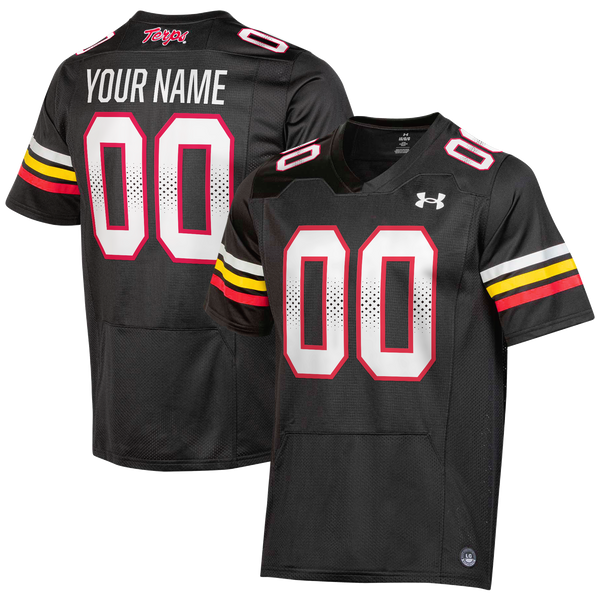 Maryland Terrapins Custom Replica Football Jersey - Black