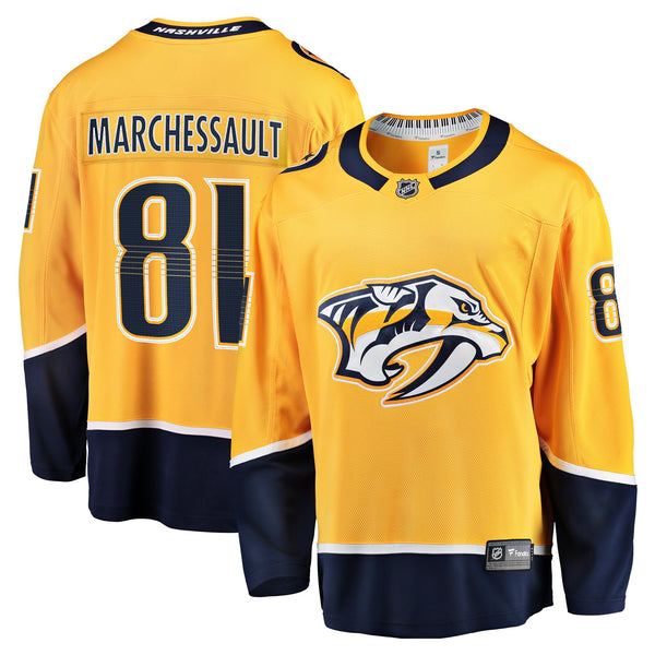 Nashville Predators Jonathan Marchessault Gold Home Premier Breakaway Player Jersey