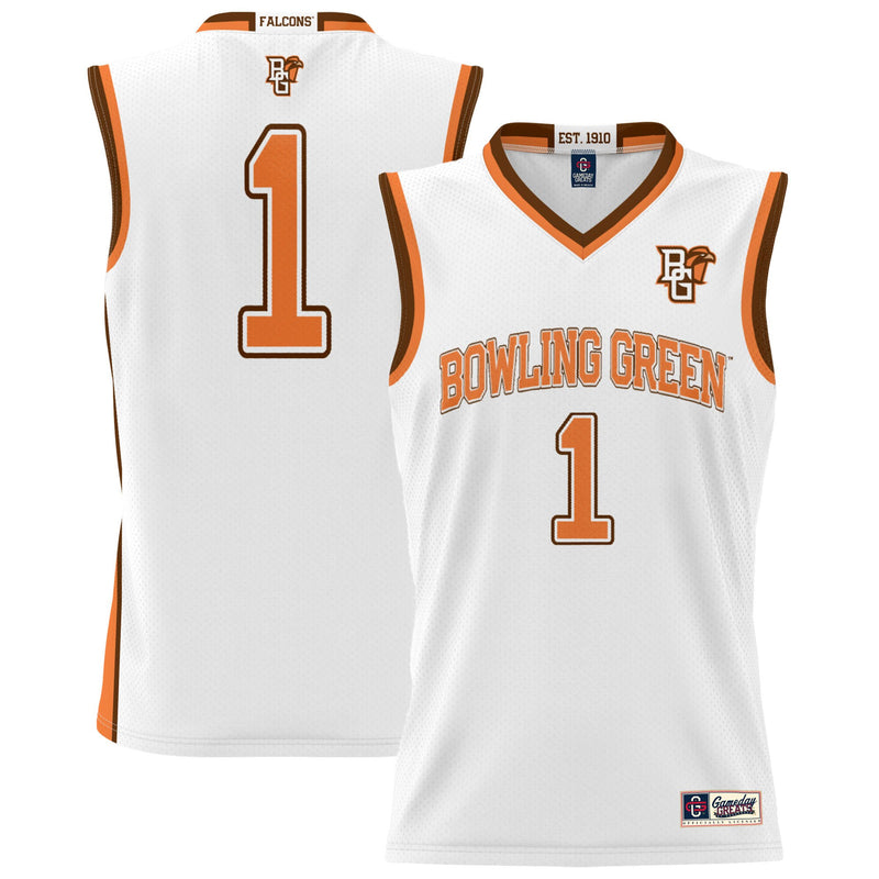 Bowling Green St. Falcons Basketball Jersey, White Lightweight Sportswear Jersey Shirt, Sleeveless Athletic Tank Jersey, Casual Gift for Men