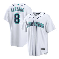 Dominic Canzone Seattle Mariners Baseball Jersey, White Sportswear Jersey Shirt, Lightweight Breathable Athletic Jersey, Casual Gift for Men