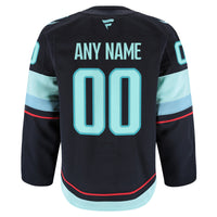 Seattle Kraken Hockey Jersey, Navy Authentic Home Sportswear Jersey Shirt, Long Sleeve Hockey Sweater Jersey, Casual Gift for Men