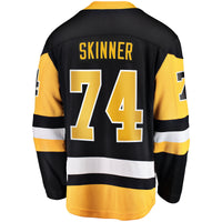 Stuart Skinner Pittsburgh Penguins Hockey Jersey, Black Sportswear Jersey Shirt, Long Sleeve Hockey Sweater Jersey, Casual Gift for Men