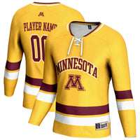 Minnesota Golden Gophers Hockey Jersey, Gold Lightweight Sportswear Jersey Shirt, Long Sleeve Hockey Sweater Jersey, Casual Gift for Men