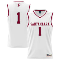 Santa Clara Broncos Basketball Jersey, White Fashion Lightweight Sportswear Jersey Shirt, Sleeveless Athletic Tank Jersey, Casual Gift for Men