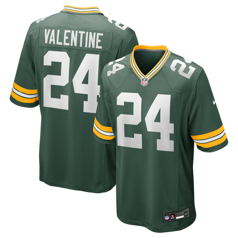 Carrington Valentine Green Bay Packers Football Jersey, Sportswear Jersey Shirt, Lightweight Breathable Athletic Jersey, Casual Gift for Men
