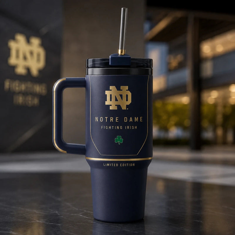 ND Monogram - Navy and Gold Collegiate Tumbler