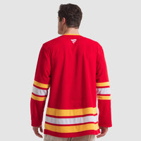 Calgary Flames Hockey Jersey, Red Premium Home Sportswear Jersey Shirt, Long Sleeve Hockey Sweater Jersey, Casual Gift for Men, Style 202015693