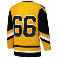 Mario Lemieux Pittsburgh Penguins Hockey Jersey, Gold Sportswear Jersey Shirt, Long Sleeve Hockey Sweater Jersey, Casual Gift for Men
