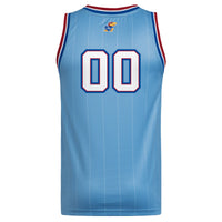 Kansas Jayhawks Basketball Jersey, Light Blue Replica Swingman Sportswear Jersey Shirt, Sleeveless Athletic Tank Jersey, Casual Gift for Men