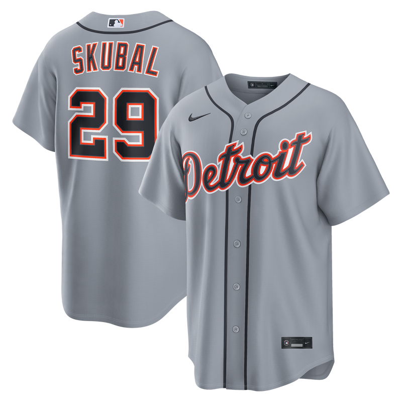 Tarik Skubal Detroit Tigers Baseball Jersey, Gray Replica Sportswear Jersey Shirt, Lightweight Breathable Athletic Jersey, Casual Gift for Men