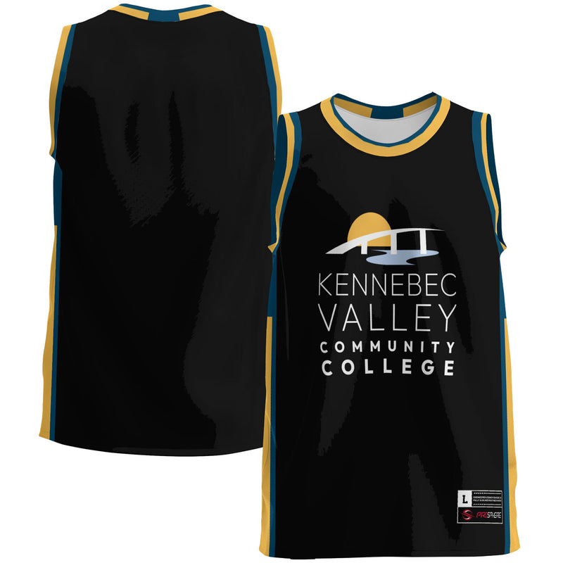 Kennebec Valley Community College Basketball Jersey, Black Sportswear Jersey Shirt, Sleeveless Athletic Tank Jersey, Casual Gift for Men