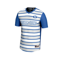 BYU Cougars Soccer Jersey, Royal Fashion Sportswear Jersey Shirt, Lightweight Breathable Athletic Jersey, Casual Gift for Men, Style 203152724