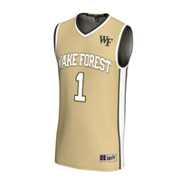 Wake Forest Demon Deacons Basketball Jersey, Gold Sportswear Jersey Shirt, Sleeveless Athletic Tank Jersey, Casual Gift for Men, Style 203279916