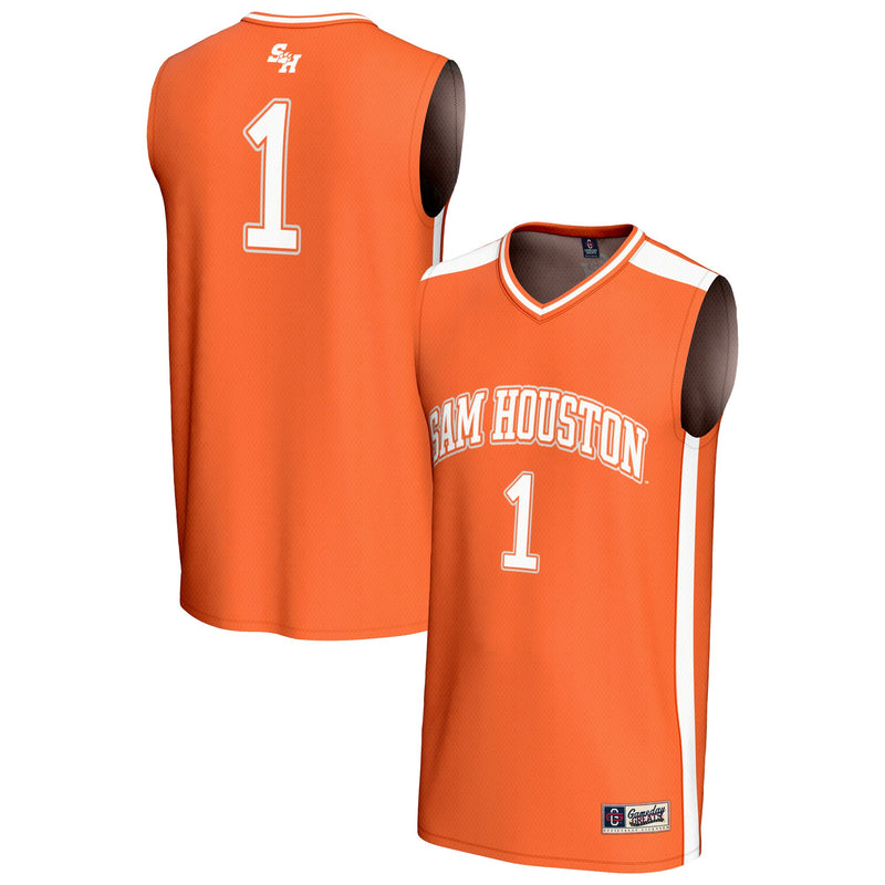 Sam Houston State Bearkats Basketball Jersey, Orange Fashion Sportswear Jersey Shirt, Sleeveless Athletic Tank Jersey, Casual Gift for Men