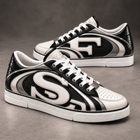 Serpentine S - Monochrome Monogram Low-Top Statement Sneakers