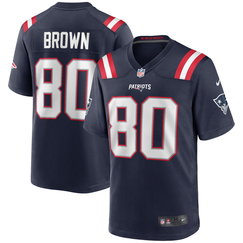 Troy Brown New England Patriots Football Jersey, Navy Game Sportswear Jersey Shirt, Lightweight Breathable Athletic Jersey, Casual Gift for Men