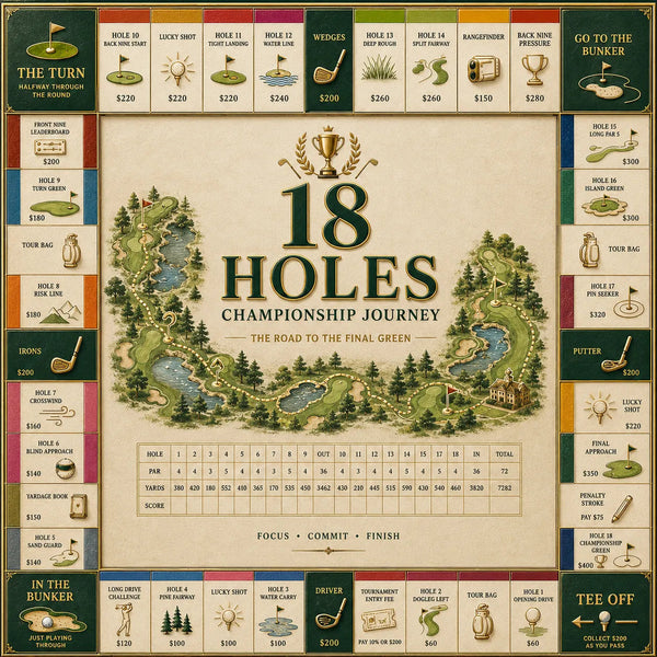 18 Holes - The Championship Journey Board in Green and Gold - main