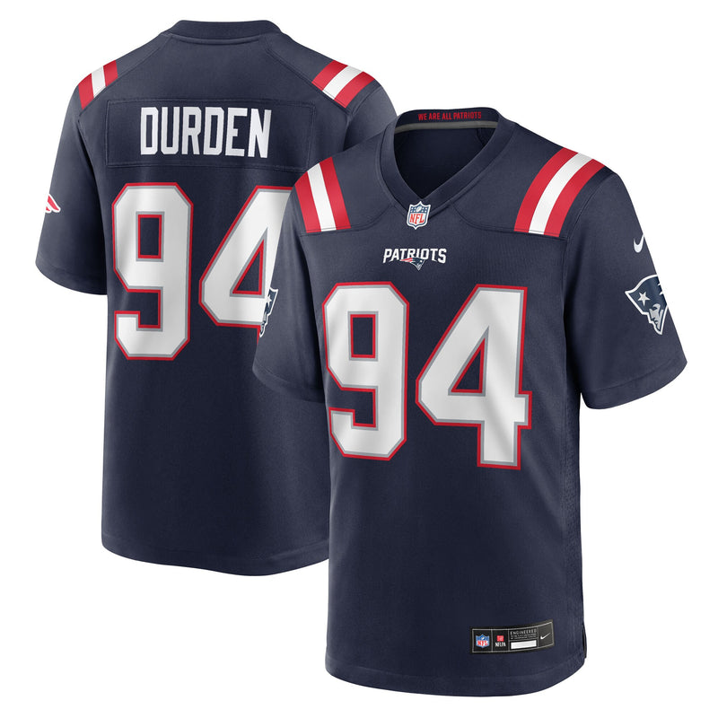 Cory Durden New England Patriots Football Jersey, Navy Game Sportswear Jersey Shirt, Lightweight Breathable Athletic Jersey, Casual Gift for Men