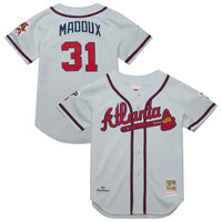 Greg Maddux Atlanta Braves Baseball Jersey, Gray Authentic Sportswear Jersey Shirt, Lightweight Breathable Athletic Jersey, Casual Gift for Men