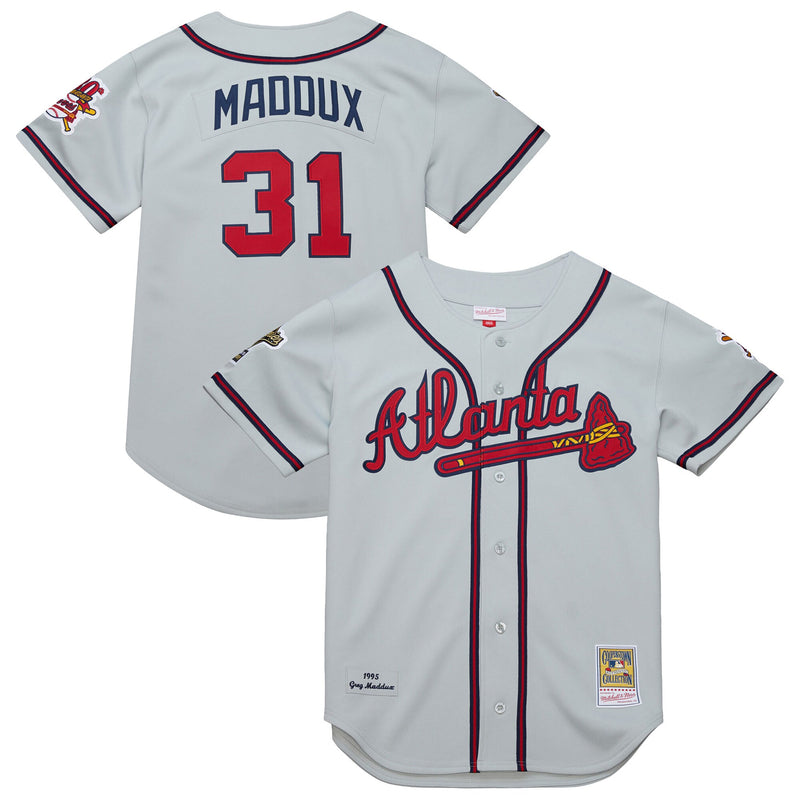 Greg Maddux Atlanta Braves Baseball Jersey, Gray Authentic Sportswear Jersey Shirt, Lightweight Breathable Athletic Jersey, Casual Gift for Men