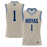 Georgetown Hoyas Basketball Jersey, Gray Lightweight Sportswear Jersey Shirt, Sleeveless Athletic Tank Jersey, Casual Gift for Men