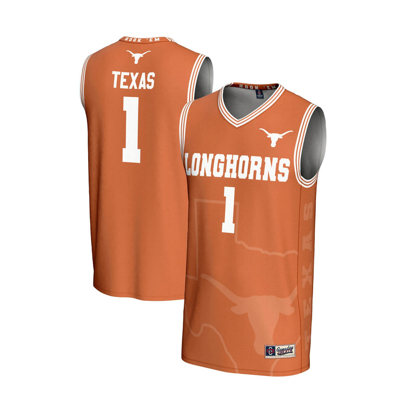 Texas Longhorns Basketball Jersey, Orange Sportswear Jersey Shirt, Sleeveless Athletic Tank Jersey, Casual Gift for Men, Style 201346805
