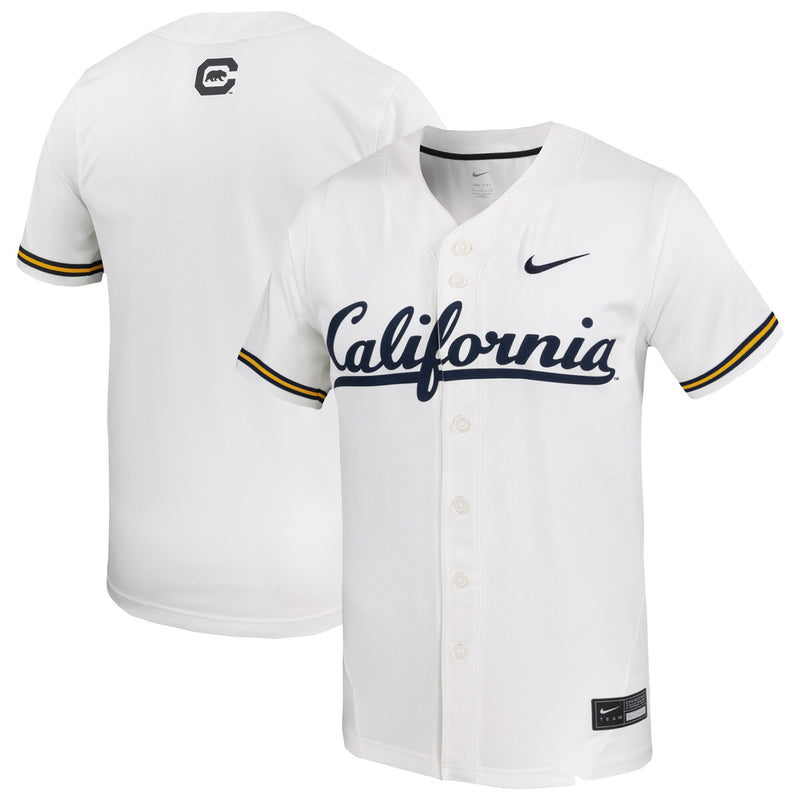 Cal Bears Baseball Jersey, White Replica Sportswear Jersey Shirt, Lightweight Breathable Athletic Jersey, Casual Gift for Men