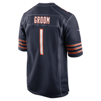 Number Groom Chicago Bears Football Jersey, Navy Game Sportswear Jersey Shirt, Lightweight Breathable Athletic Jersey, Casual Gift for Men