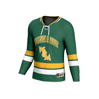 William & Mary Tribe Hockey Jersey, Green Sportswear Jersey Shirt, Long Sleeve Hockey Sweater Jersey, Casual Gift for Men
