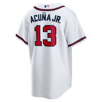 Ronald Acuna Jr. Atlanta Braves Baseball Jersey, White Sportswear Jersey Shirt, Lightweight Breathable Athletic Jersey, Casual Gift for Men