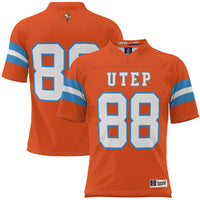 UTEP Miners Football Jersey, Orange Throwback Sportswear Jersey Shirt, Lightweight Breathable Athletic Jersey, Casual Gift for Men