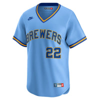Christian Yelich Milwaukee Brewers Baseball Jersey, Sportswear Jersey Shirt, Lightweight Athletic Jersey, Casual Gift for Men, Style 201933686