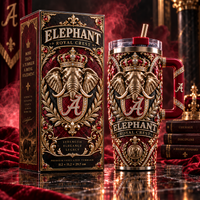 Crimson Crest - ALA Elephant Regalia in Gold and Jewel Detail