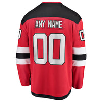 New Jersey Devils Hockey Jersey, Red Breakaway Sportswear Jersey Shirt, Long Sleeve Hockey Sweater Jersey, Casual Gift for Men, Style 2791504