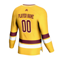 Minnesota Golden Gophers Hockey Jersey, Gold Lightweight Sportswear Jersey Shirt, Long Sleeve Hockey Sweater Jersey, Casual Gift for Men
