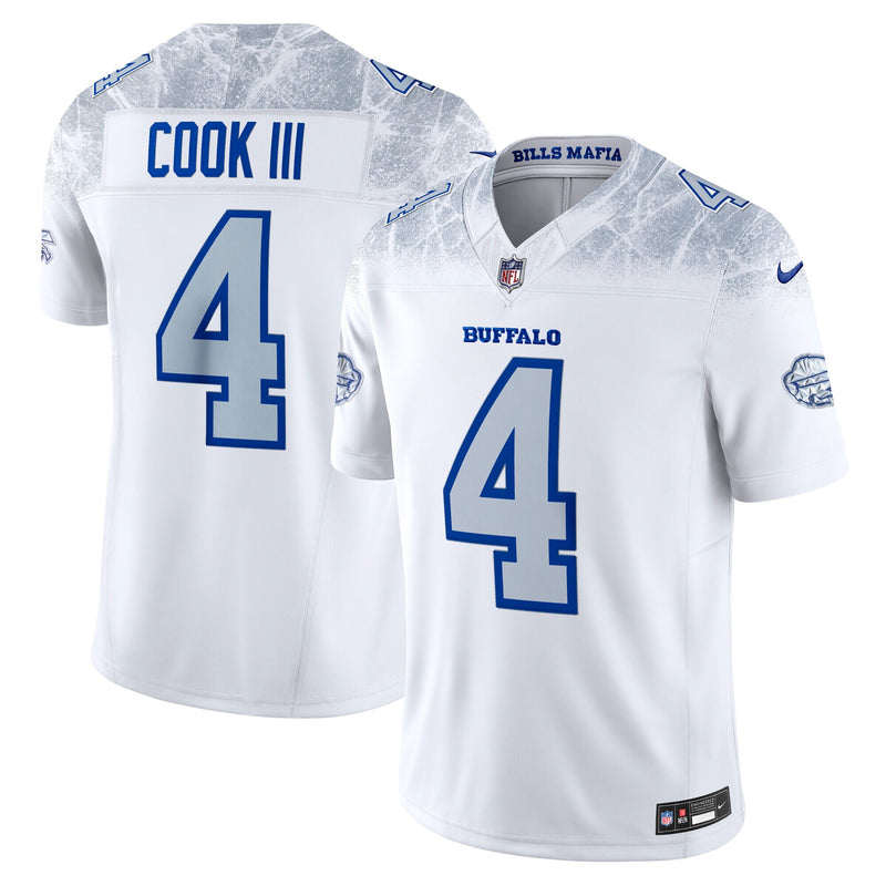 James Cook III Buffalo Bills Football Jersey, White Limited Sportswear Jersey Shirt, Lightweight Breathable Athletic Jersey, Casual Gift for Men