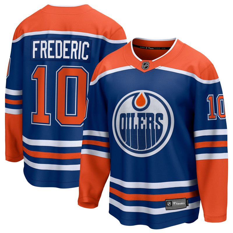 Trent Frederic Edmonton Oilers Hockey Jersey, Royal Breakaway Sportswear Jersey Shirt, Long Sleeve Hockey Sweater Jersey, Casual Gift for Men