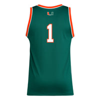 Miami Hurricanes Basketball Jersey, Green Replica Swingman Sportswear Jersey Shirt, Sleeveless Athletic Tank Jersey, Casual Gift for Men