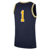 Michigan Wolverines Basketball Jersey, Navy Replica Sportswear Jersey Shirt, Sleeveless Athletic Tank Jersey, Casual Gift for Men