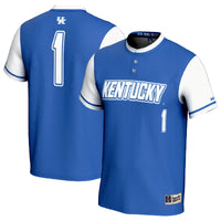 Kentucky Wildcats Softball Jersey, Royal/White Fashion Sportswear Jersey Shirt, Lightweight Breathable Athletic Jersey, Casual Gift for Men