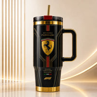 SF in Black and Gold - A Shield-Front Tumbler With Presence