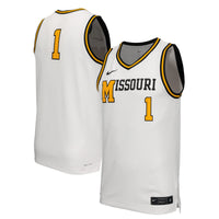 Missouri Tigers Basketball Jersey, White Replica Retro Sportswear Jersey Shirt, Sleeveless Athletic Tank Jersey, Casual Gift for Men