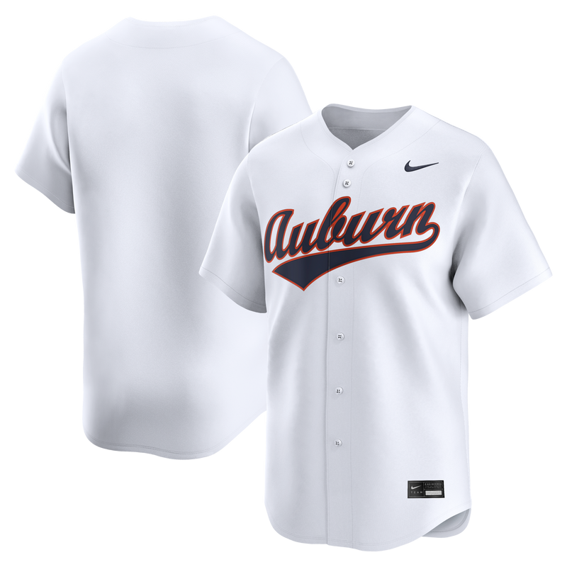 Auburn Tigers Baseball Jersey, White Limited Home Sportswear Jersey Shirt, Lightweight Breathable Athletic Jersey, Casual Gift for Men