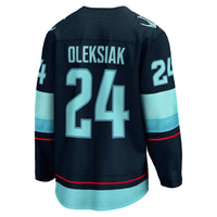 Jamie Oleksiak Seattle Kraken Hockey Jersey, Blue Breakaway Home Sportswear Jersey Shirt, Long Sleeve Hockey Sweater Jersey, Casual Gift for Men