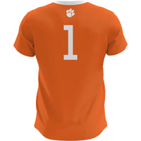 Clemson Tigers Soccer Jersey, Orange Sportswear Jersey Shirt, Lightweight Breathable Athletic Jersey, Casual Gift for Men, Style 200422644
