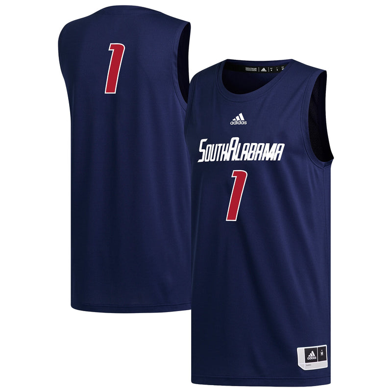 South Alabama Jaguars Basketball Jersey, Navy Replica Sportswear Jersey Shirt, Sleeveless Athletic Tank Jersey, Casual Gift for Men
