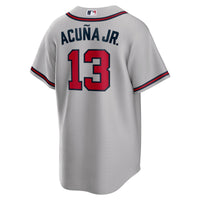 Ronald Acuna Jr. Atlanta Braves Baseball Jersey, Gray Sportswear Jersey Shirt, Lightweight Breathable Athletic Jersey, Casual Gift for Men
