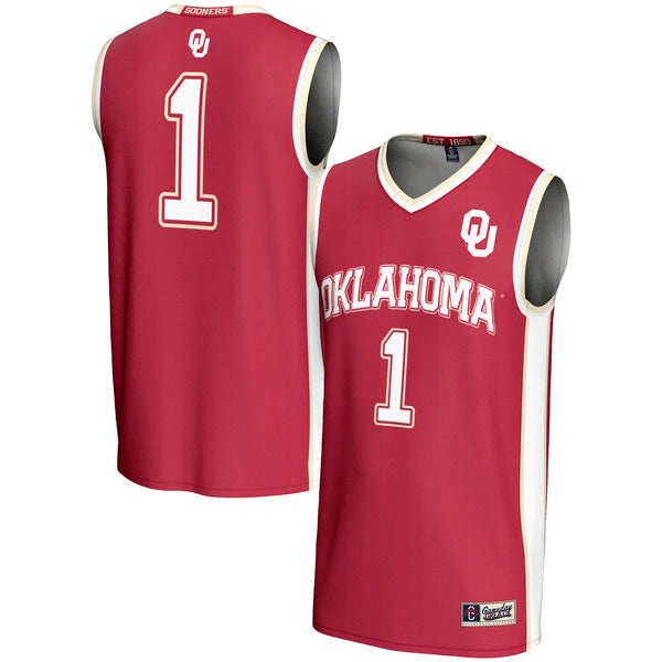#1 Oklahoma Sooners Lightweight Basketball Jersey - Crimson